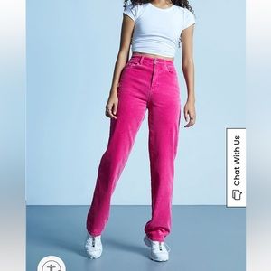 Pacsun Pink Corduroy 90s Boyfriend Jeans Size 28